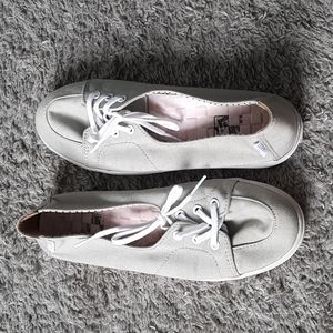 LAST CALL grey and white Slip on vans